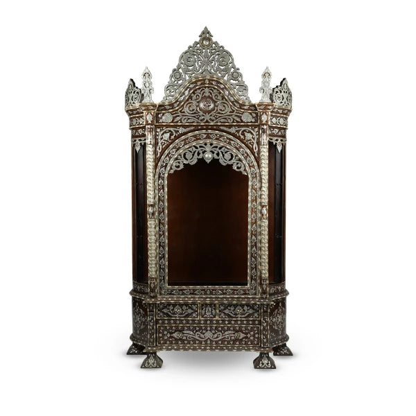 Front View Vintage Syrian Single Door Cabinet